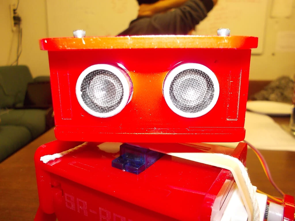 Little Red Tracked Humanoid Robot — image 1