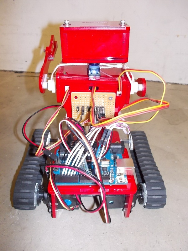 Little Red Tracked Humanoid Robot — image 5